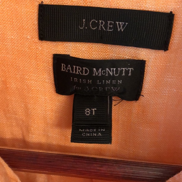 J. Crew Baird McNutt Irish linen popover top sz 8 - Picture 10 of 13